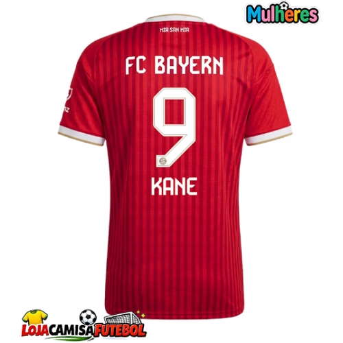 Camisa de Futebol Bayern Munich Harry Kane #9 Equipamento Principal Mulheres 2026-27 Manga Curta